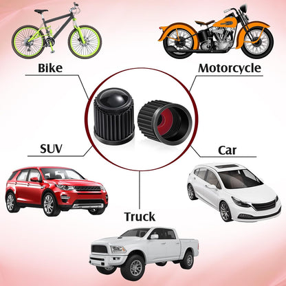 20 Pcs Tire Valve Stem Caps Car Tire Caps Plastic Universal Black Valve Stem Covers for Bike Bicycle Cars SUV Trucks Motorcycles